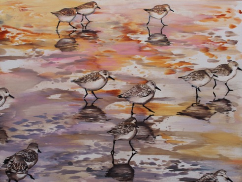Plovers
18x24
oil on aluminum